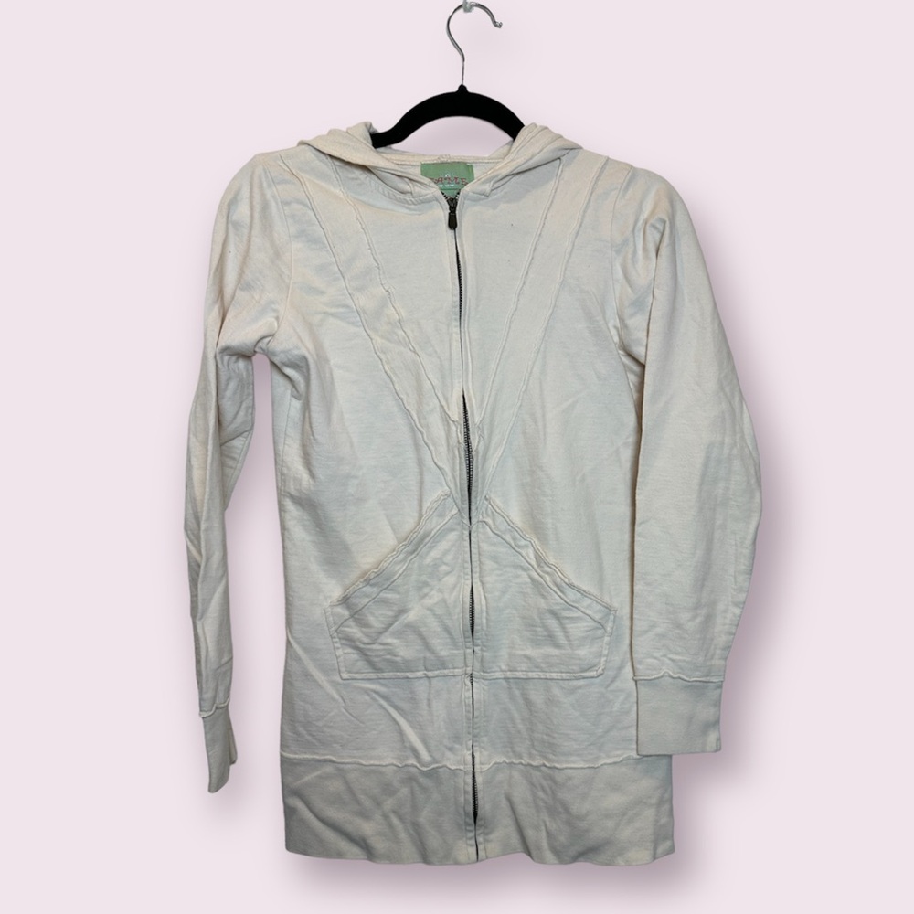 Y2K FAME zip up longline slim fit hoodie